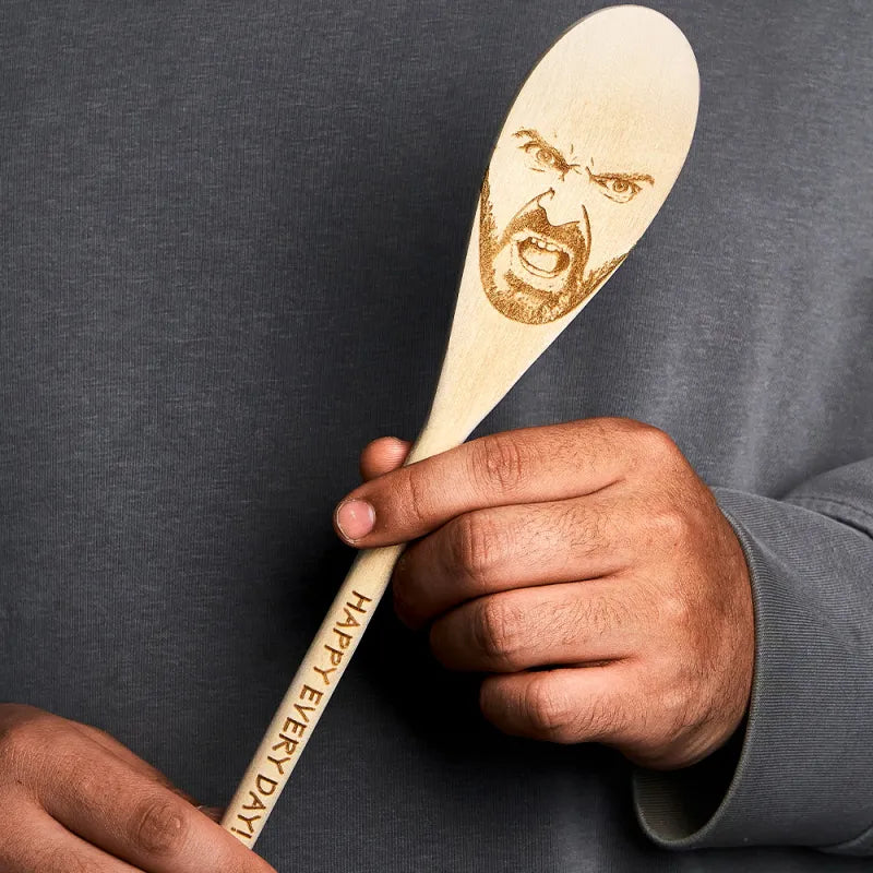 Custom Face Spoon Any Face (Facial Features) Engraved on a Spoon Novelty Gift