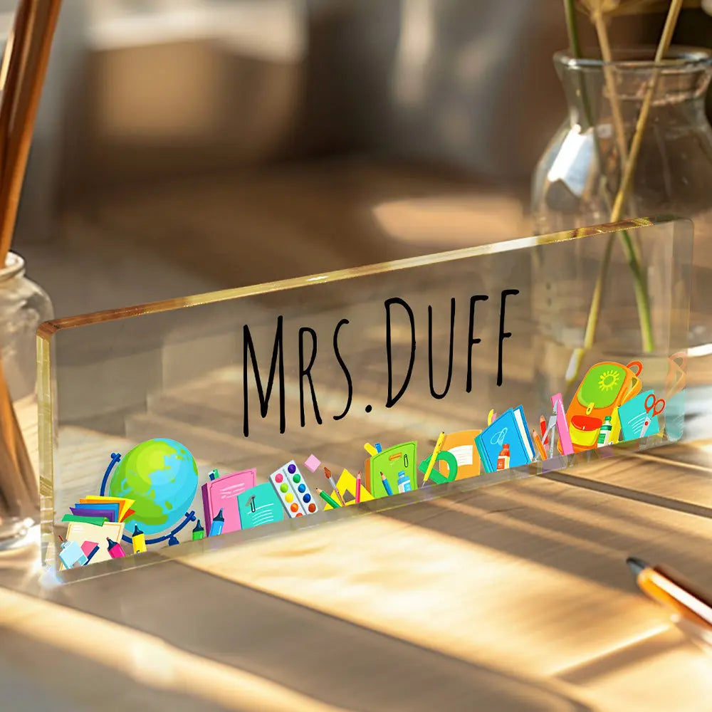 Personalised Teacher Desk Name Plate -Teacher Gifts