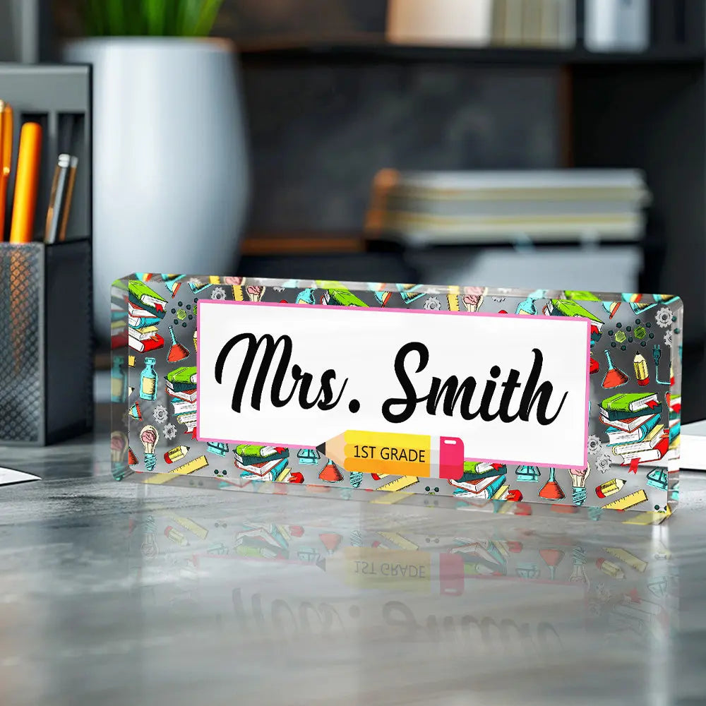 Personalised Teacher Desk Name Plate -Teacher Gifts