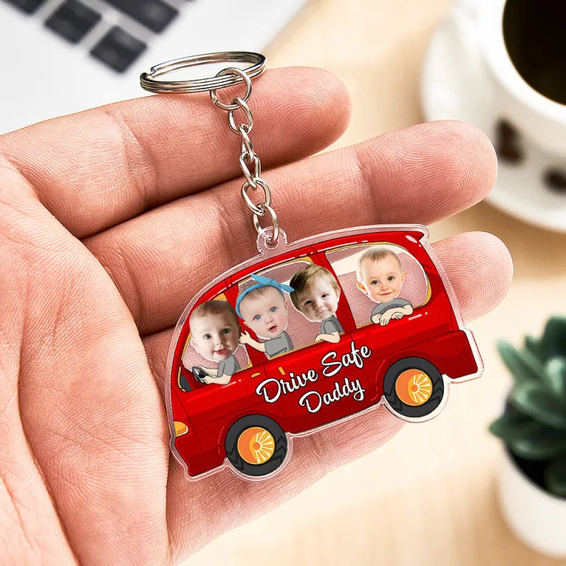 Personalised Drive Safe Keychain Custom Car Style Keyring Gifts for Dad