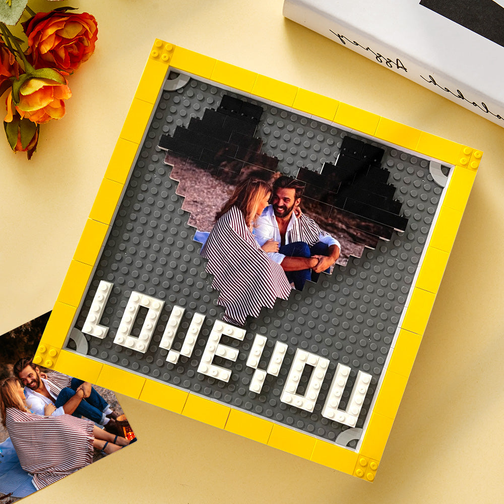 Personalized Building Brick Block Puzzles Picture Frame