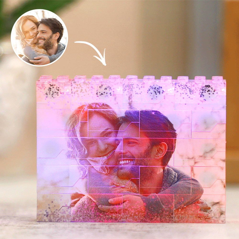 Custom LED Light Building Brick Light Up Photo Block