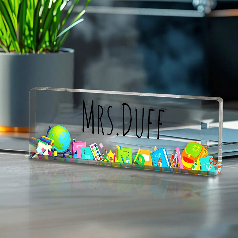 Personalised Teacher Desk Name Plate -Teacher Gifts