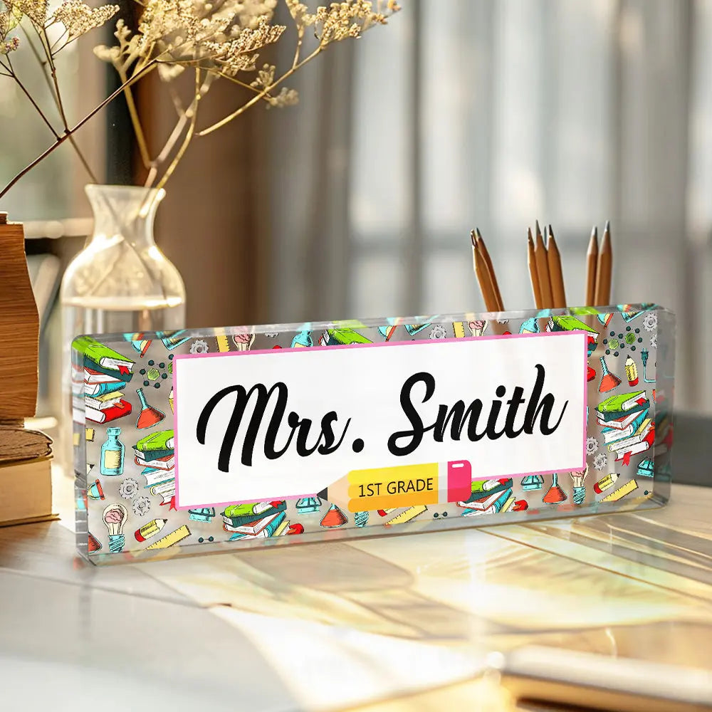 Personalised Teacher Desk Name Plate -Teacher Gifts