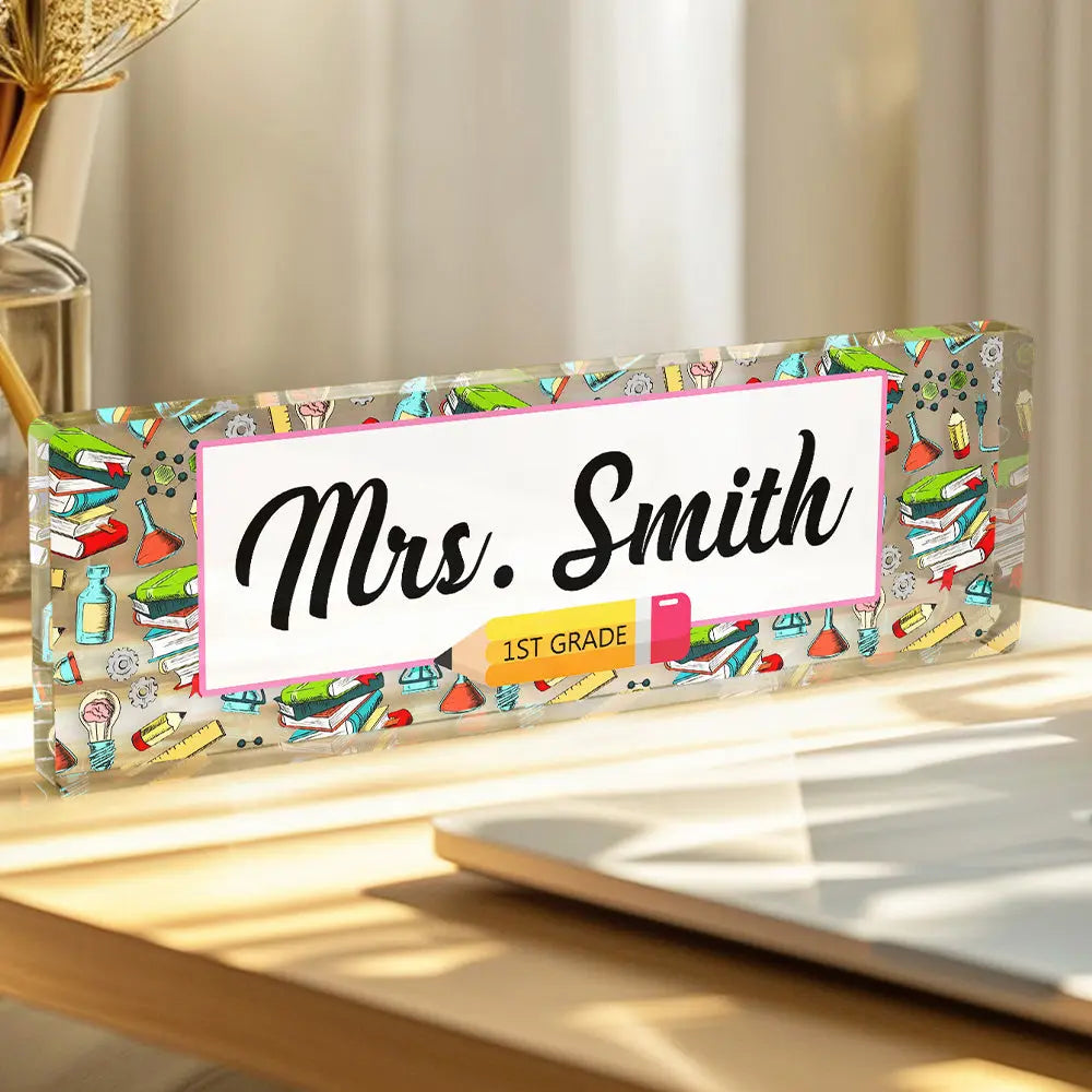 Personalised Teacher Desk Name Plate -Teacher Gifts