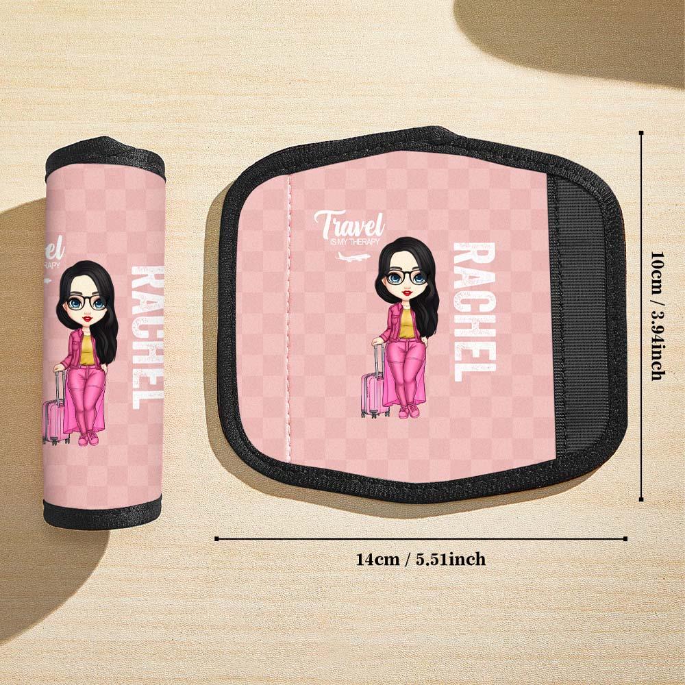 Personalised Cartoon Character Luggage Handle Wraps Travel Accessories Gift for Travel Lovers