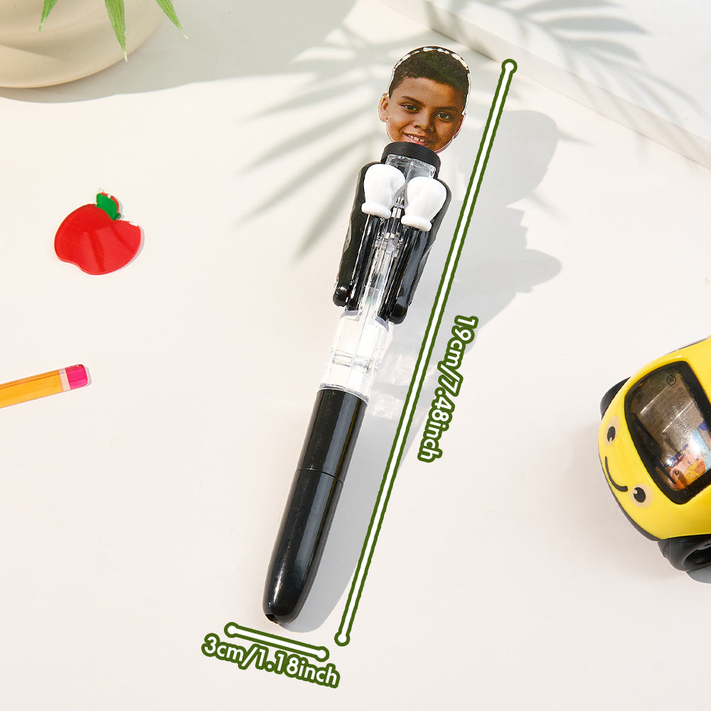 Personalised Boxing Pen with Face Creative Interactive Stress Relief Pen Funny Gift for Kids