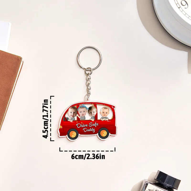 Personalised Drive Safe Keychain Custom Car Style Keyring Gifts for Dad