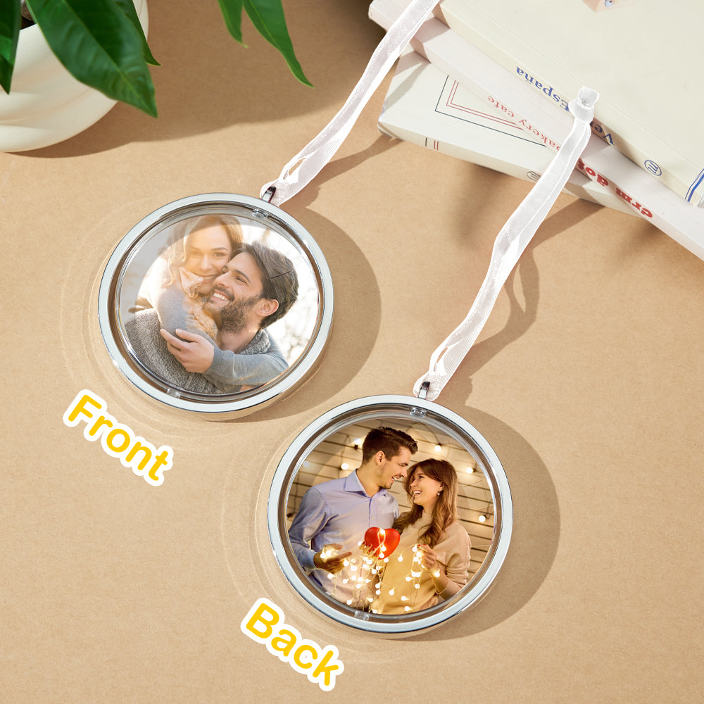 Personalised Photo Rotation Ornament Car Rearview Mirror Pendant Gift for Him