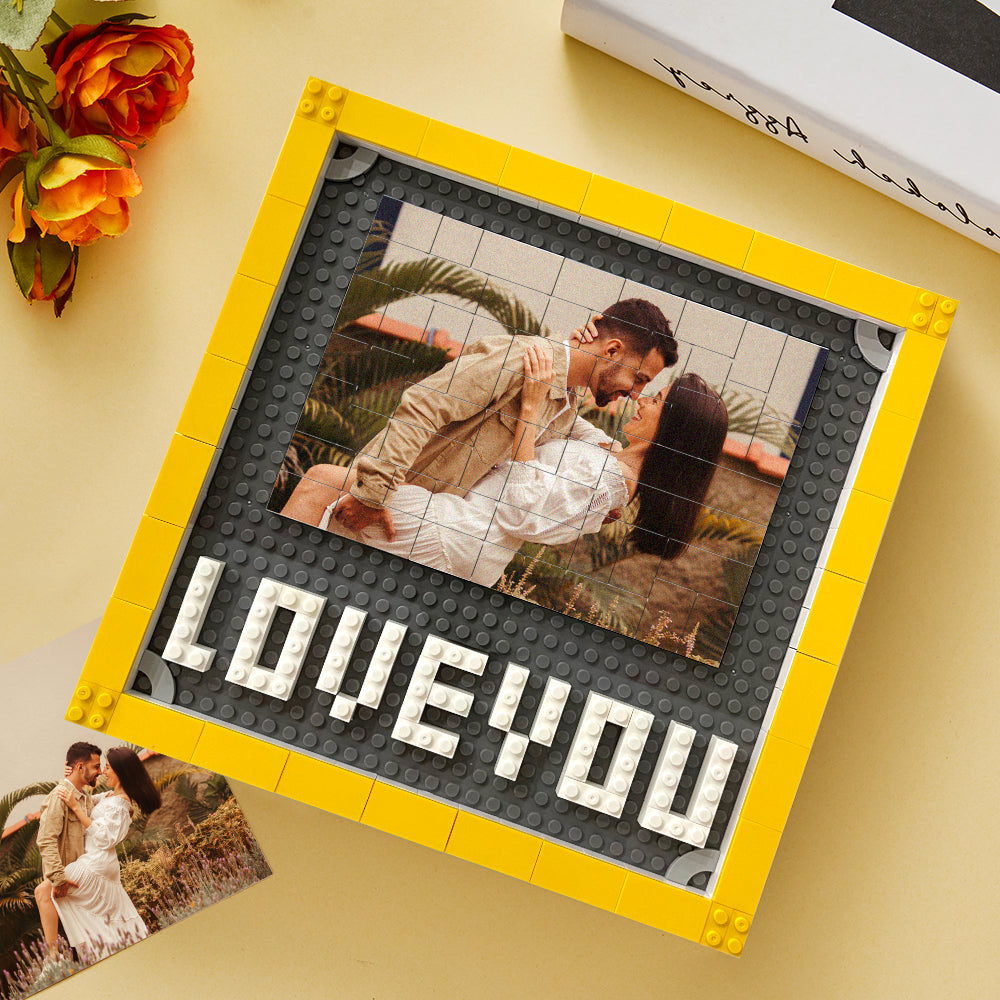 Personalized Building Brick Block Puzzles Picture Frame