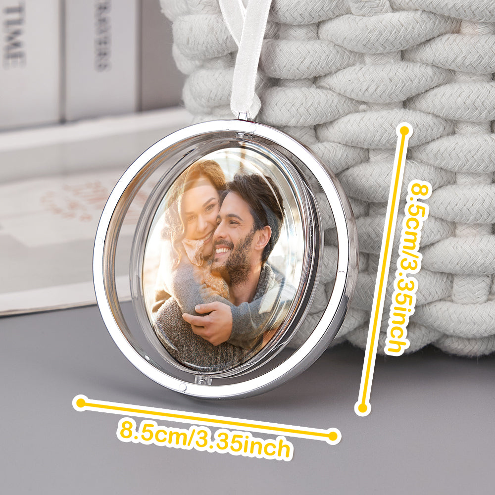 Personalised Photo Rotation Ornament Car Rearview Mirror Pendant Gift for Him