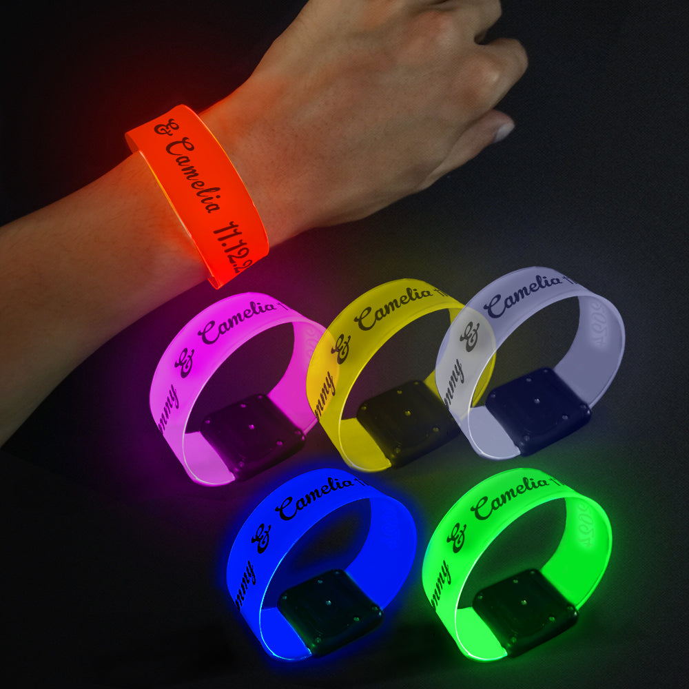 Personalized Glow Bracelets with Photo LED Bracelets Party Supplies for Wedding Birthdays Concerts