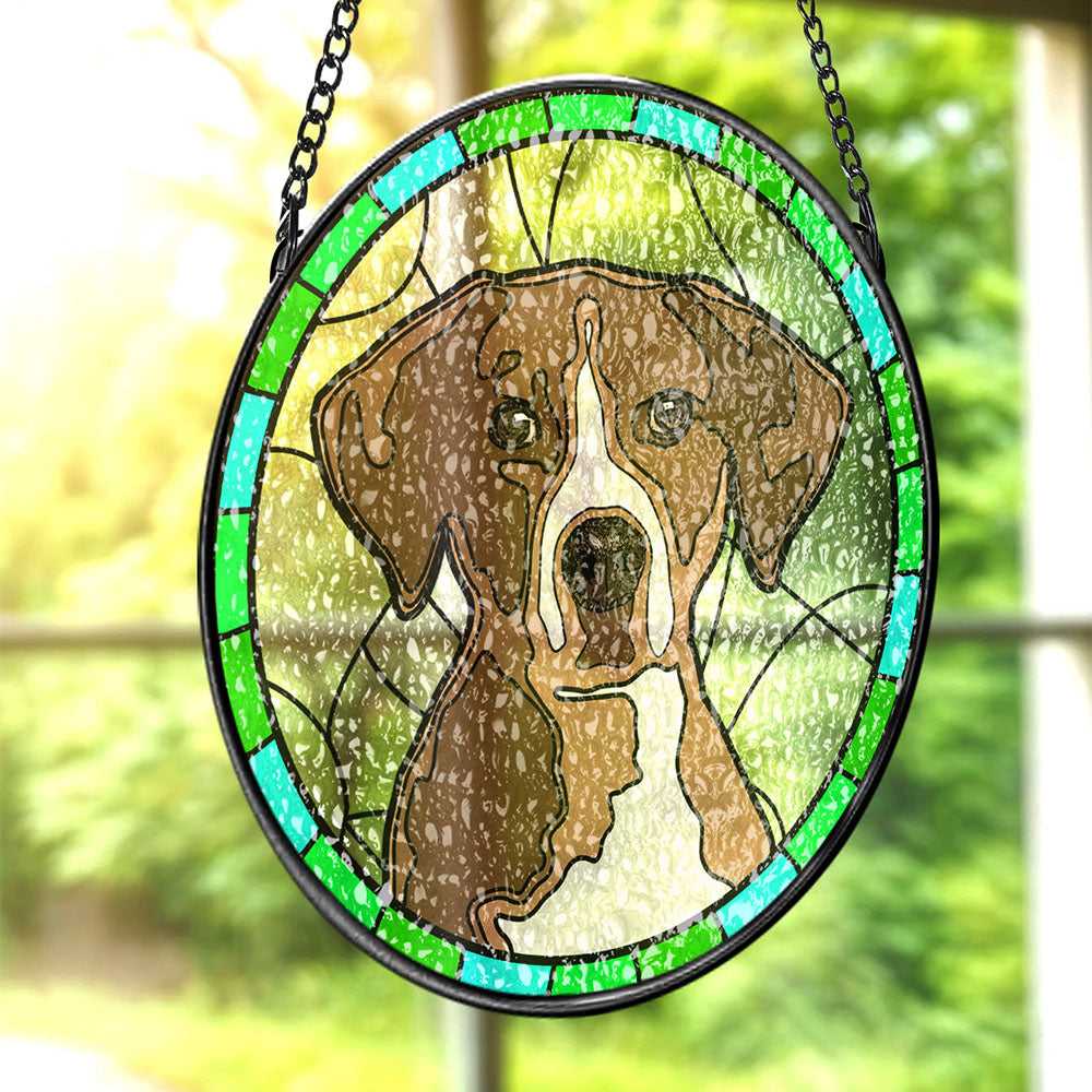 Personalised Pet Portrait Stained Glass Suncatcher Memorial Gift for Pet Lovers
