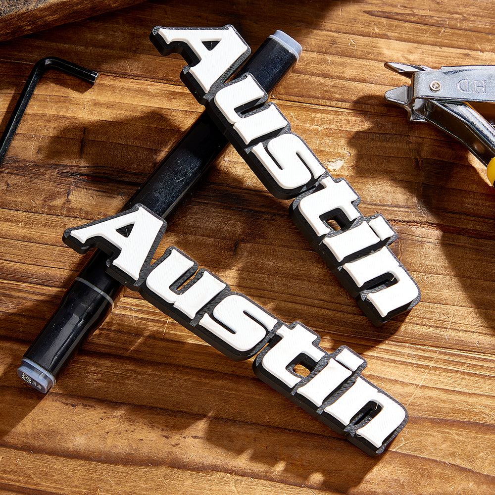Personalized 3D Name Toolbox Magnet Workshop DIY Accessory Gift for Dad
