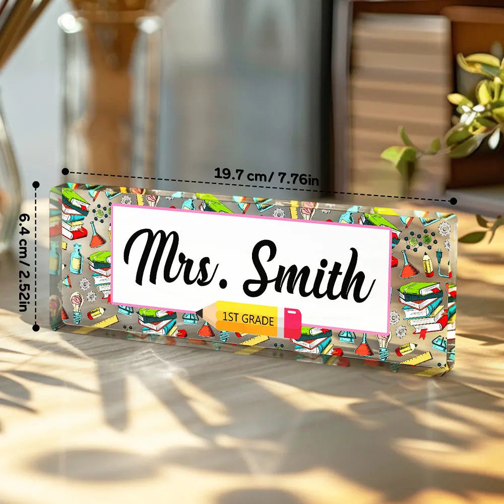 Personalised Teacher Desk Name Plate -Teacher Gifts