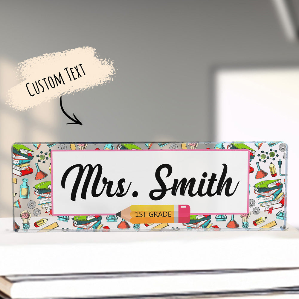 Personalised Teacher Desk Name Plate -Teacher Gifts