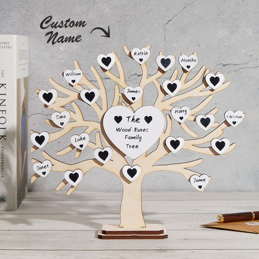 Custom Name Family Tree Personalised Engraved Decoration Gift
