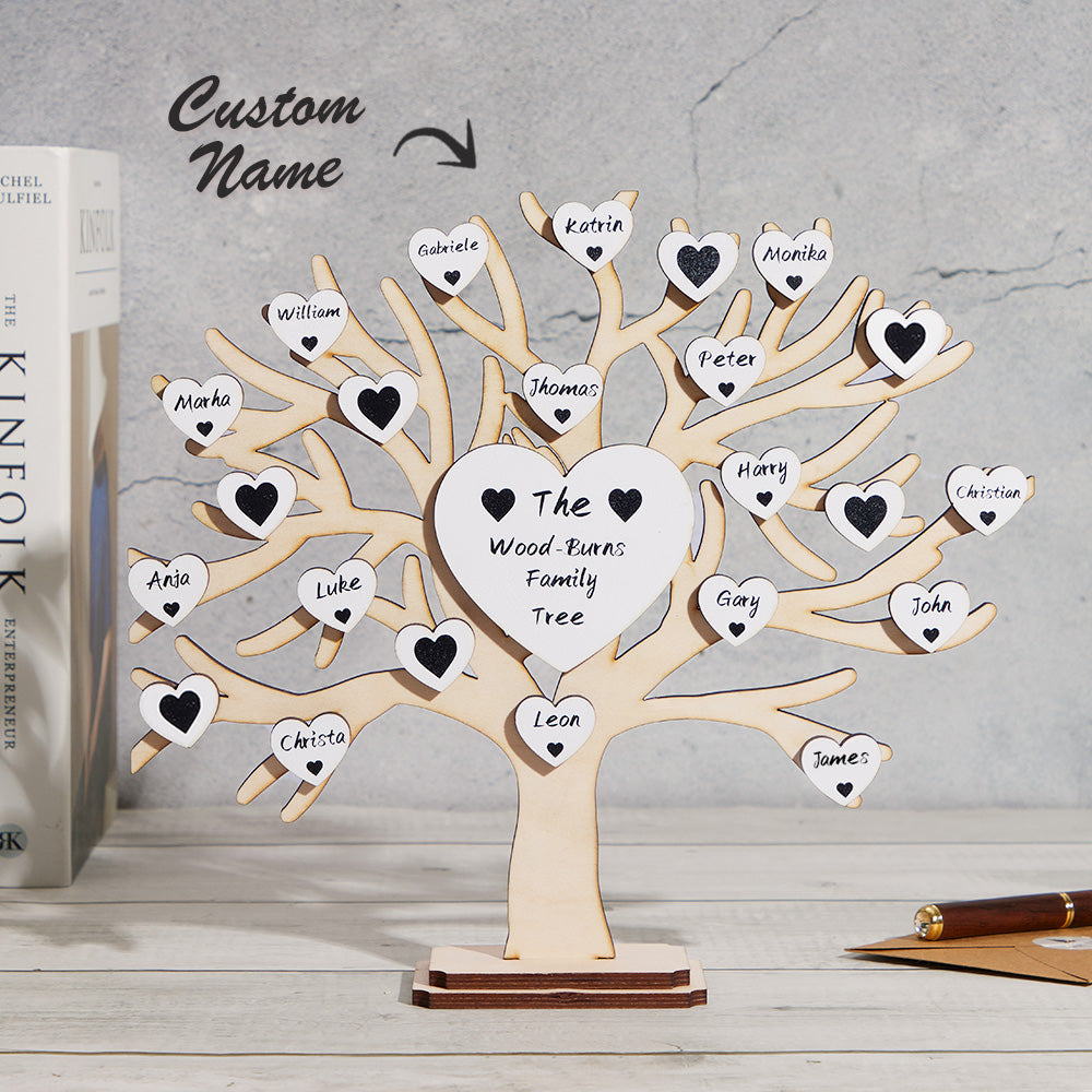 Custom Name Family Tree Personalised Engraved Decoration Gift