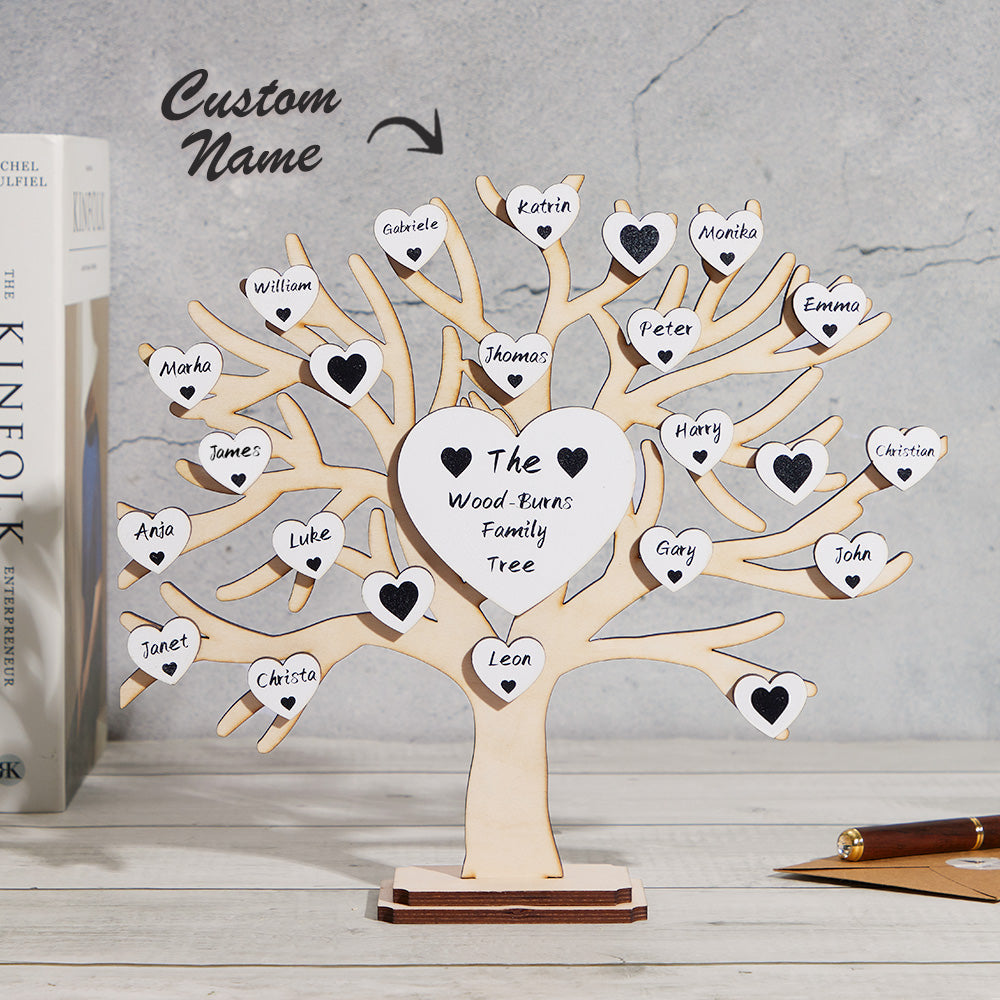 Custom Name Family Tree Personalised Engraved Decoration Gift