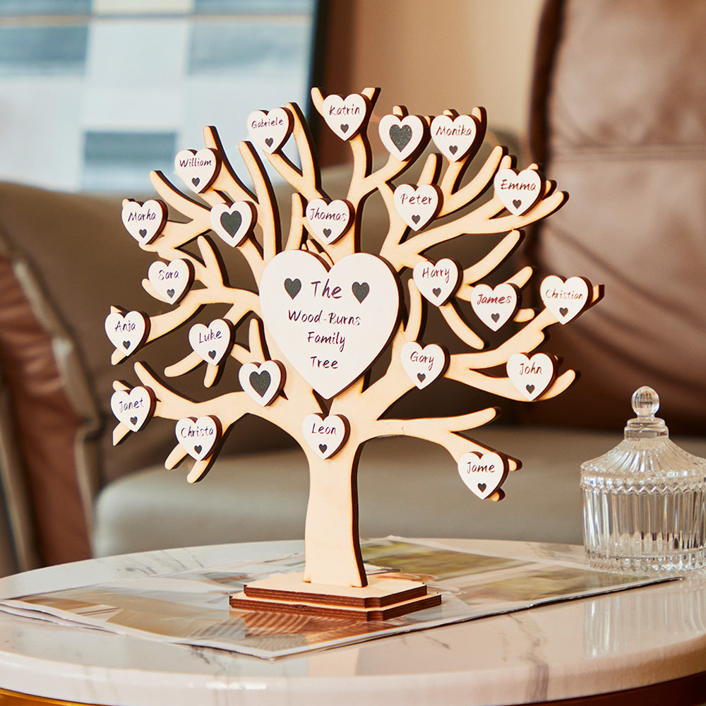 Custom Name Family Tree Personalised Engraved Decoration Gift