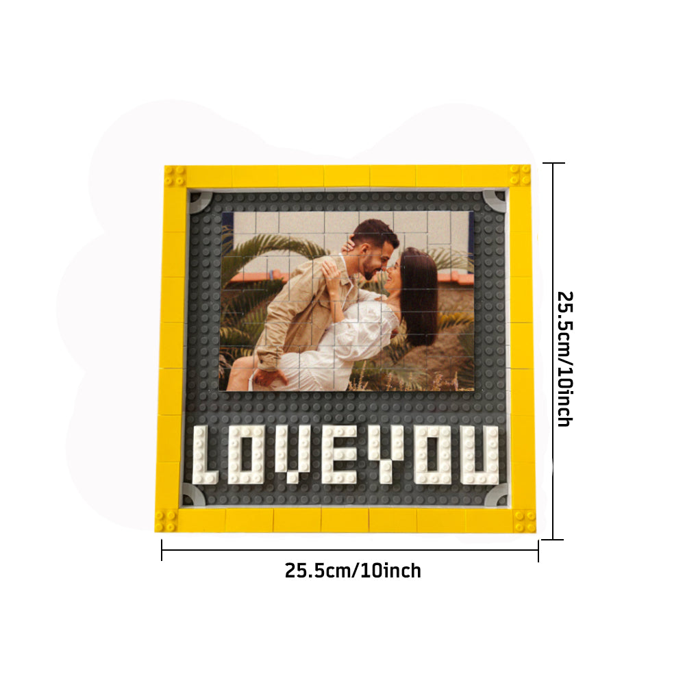 Personalized Photo Building Brick Puzzles Custom Building Block Picture Frame Unique Gifts