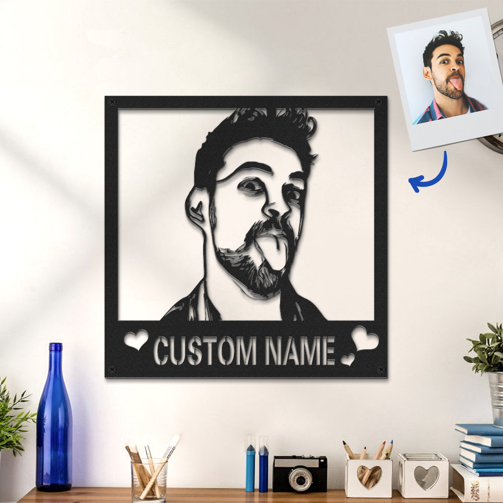 Custom Metal Sign LED Light Personalised Photo Sign Wall Art Home Decor Gift