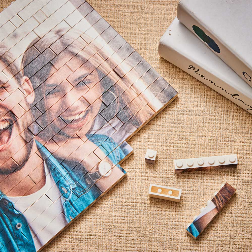 Custom Building Block Puzzle Personalized Photo Brick Frame I Love You