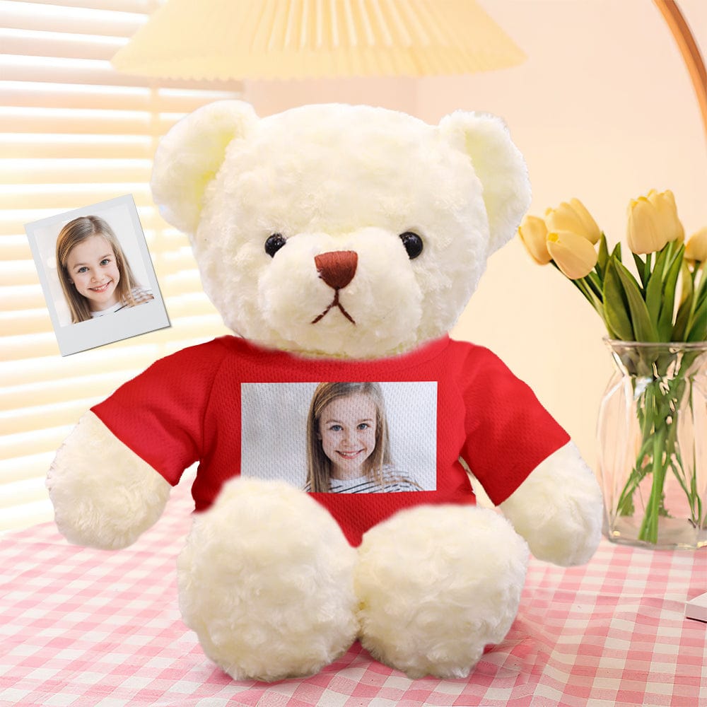Personalised Teddy Bear Plush Toys Custom Photo Bear Stuffed Animal Doll Gifts for Her