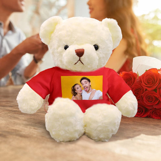 Personalised Teddy Bear Plush Toys Custom Photo Bear Stuffed Animal Doll Gifts for Her