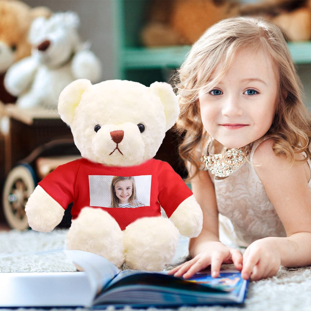Personalised Teddy Bear Plush Toys Custom Photo Bear Stuffed Animal Doll Gifts for Her