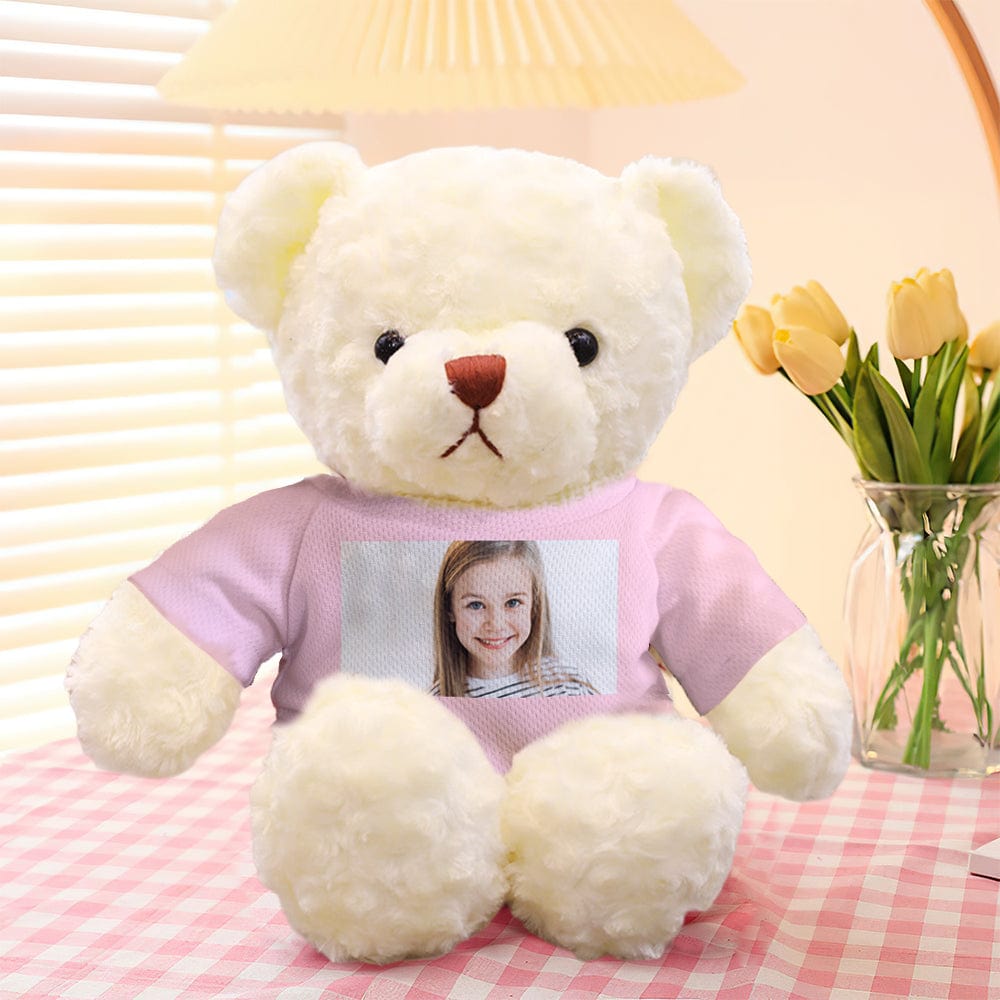 Personalised Teddy Bear Plush Toys Custom Photo Bear Stuffed Animal Doll Gifts for Her