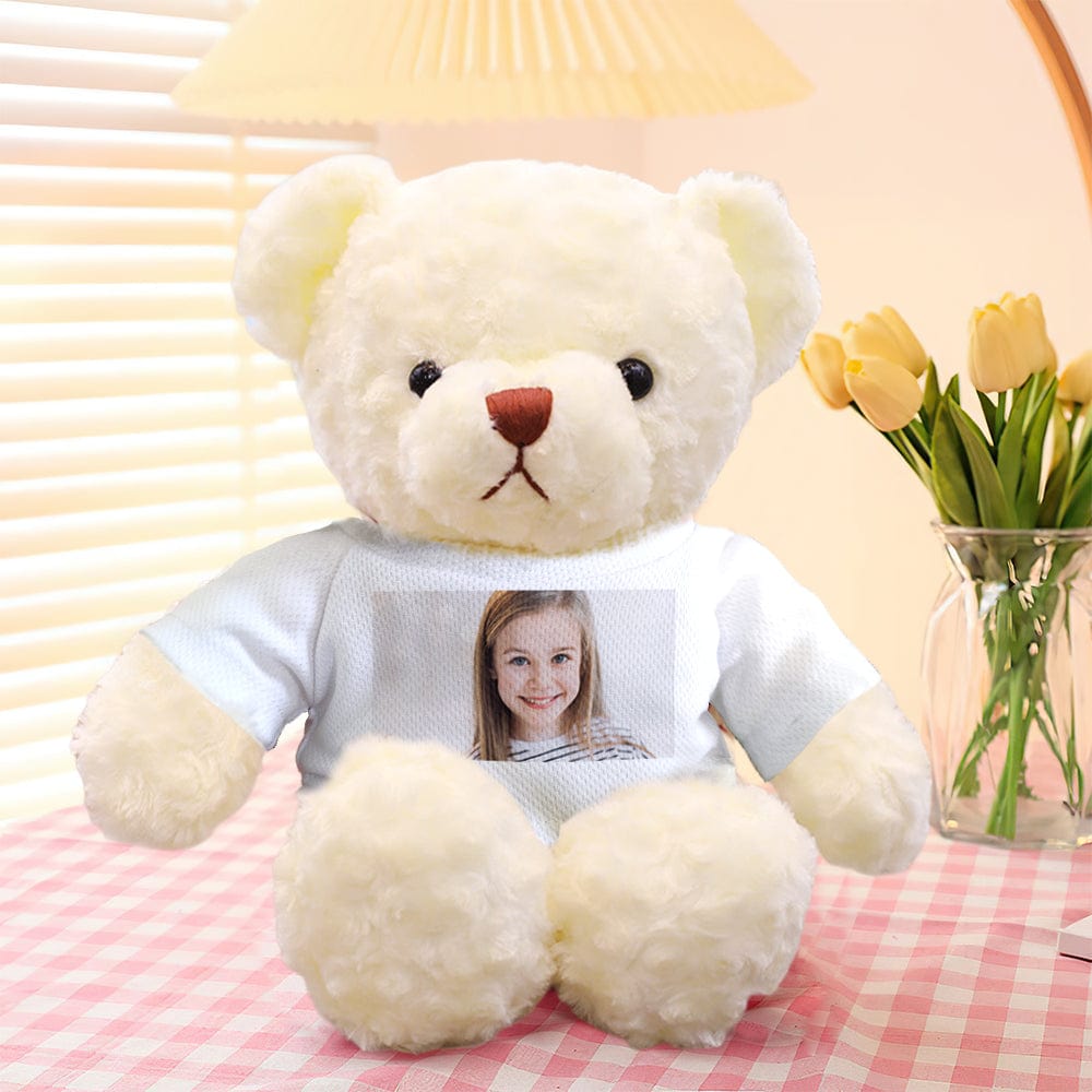 Personalised Teddy Bear Plush Toys Custom Photo Bear Stuffed Animal Doll Gifts for Her