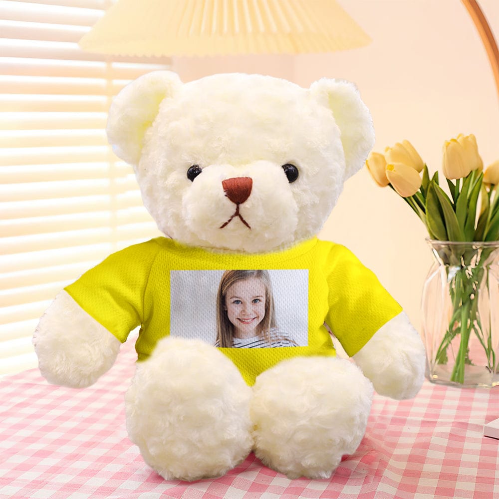 Personalised Teddy Bear Plush Toys Custom Photo Bear Stuffed Animal Doll Gifts for Her