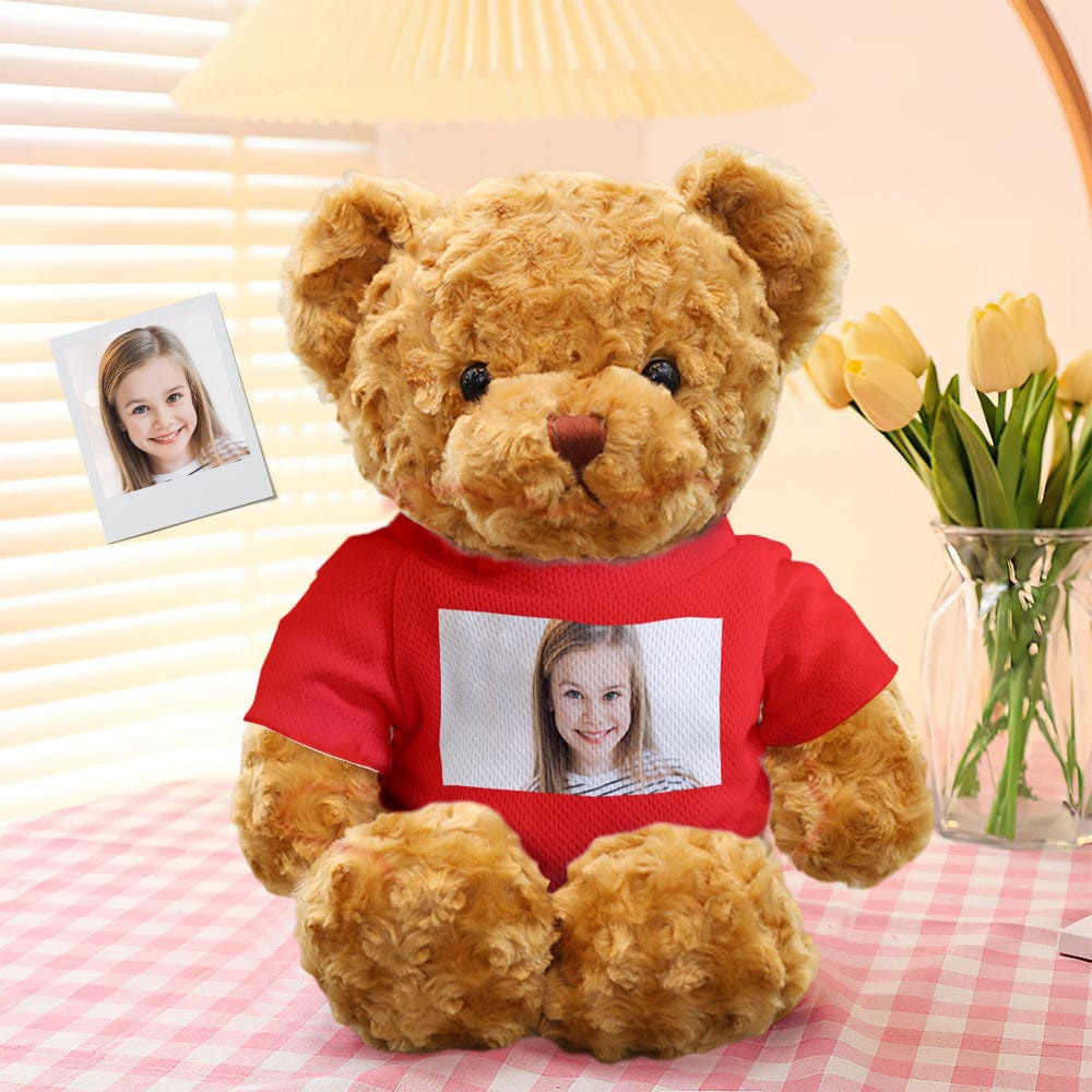 Personalised Teddy Bear Plush Toys Custom Photo Bear Stuffed Animal Doll Gifts for Her