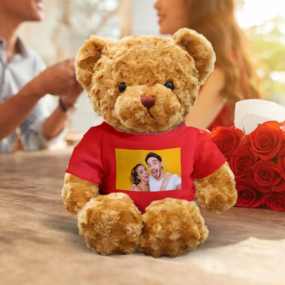 Personalised Teddy Bear Plush Toys Custom Photo Bear Stuffed Animal Doll Gifts for Her
