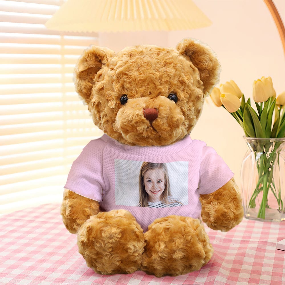 Personalised Teddy Bear Plush Toys Custom Photo Bear Stuffed Animal Doll Gifts for Her