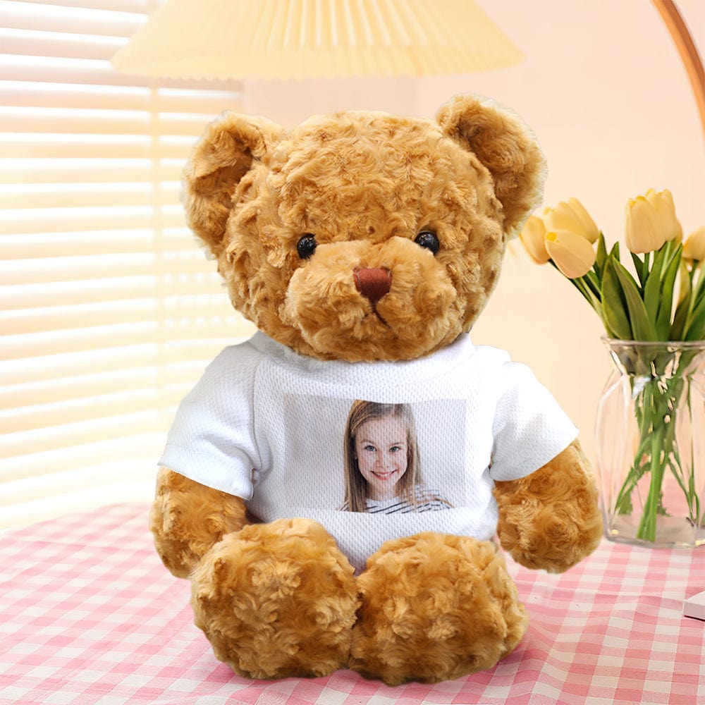 Personalised Teddy Bear Plush Toys Custom Photo Bear Stuffed Animal Doll Gifts for Her