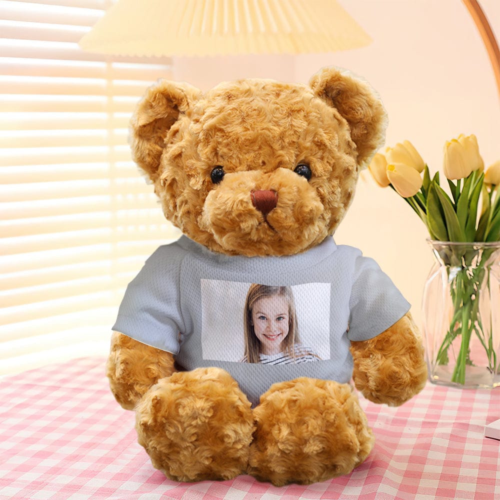 Personalised Teddy Bear Plush Toys Custom Photo Bear Stuffed Animal Doll Gifts for Her