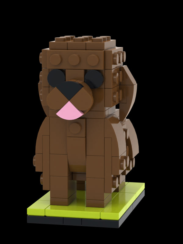 Fully Body Customizable Giant Poodle 1 Dog Photo Custom Brick Figures Small Particle Block Figures Customized Giant Poodle Only