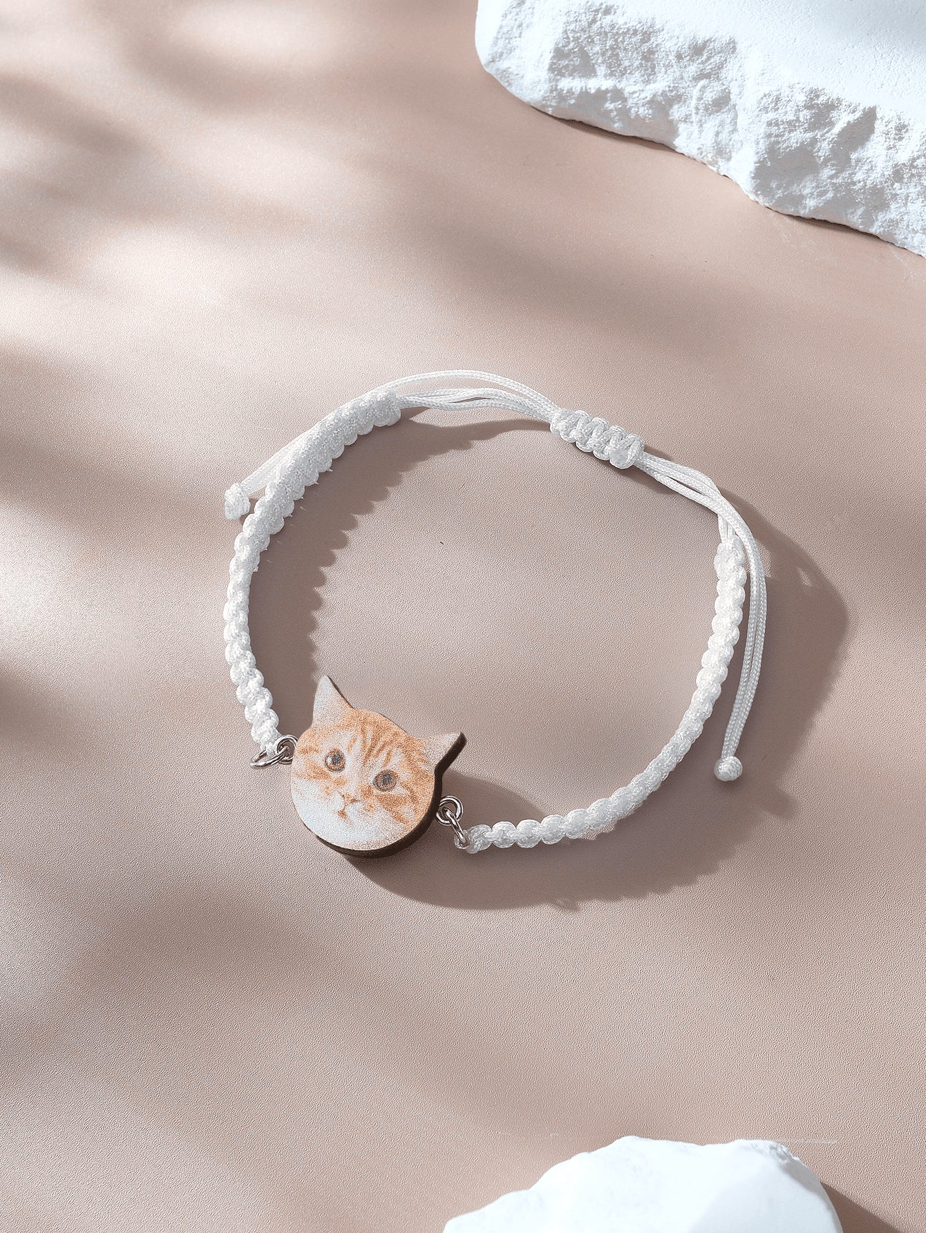 Personalised Pet Portrait Adjustable Braided Bracelet Birthday Gift for Pet Lover