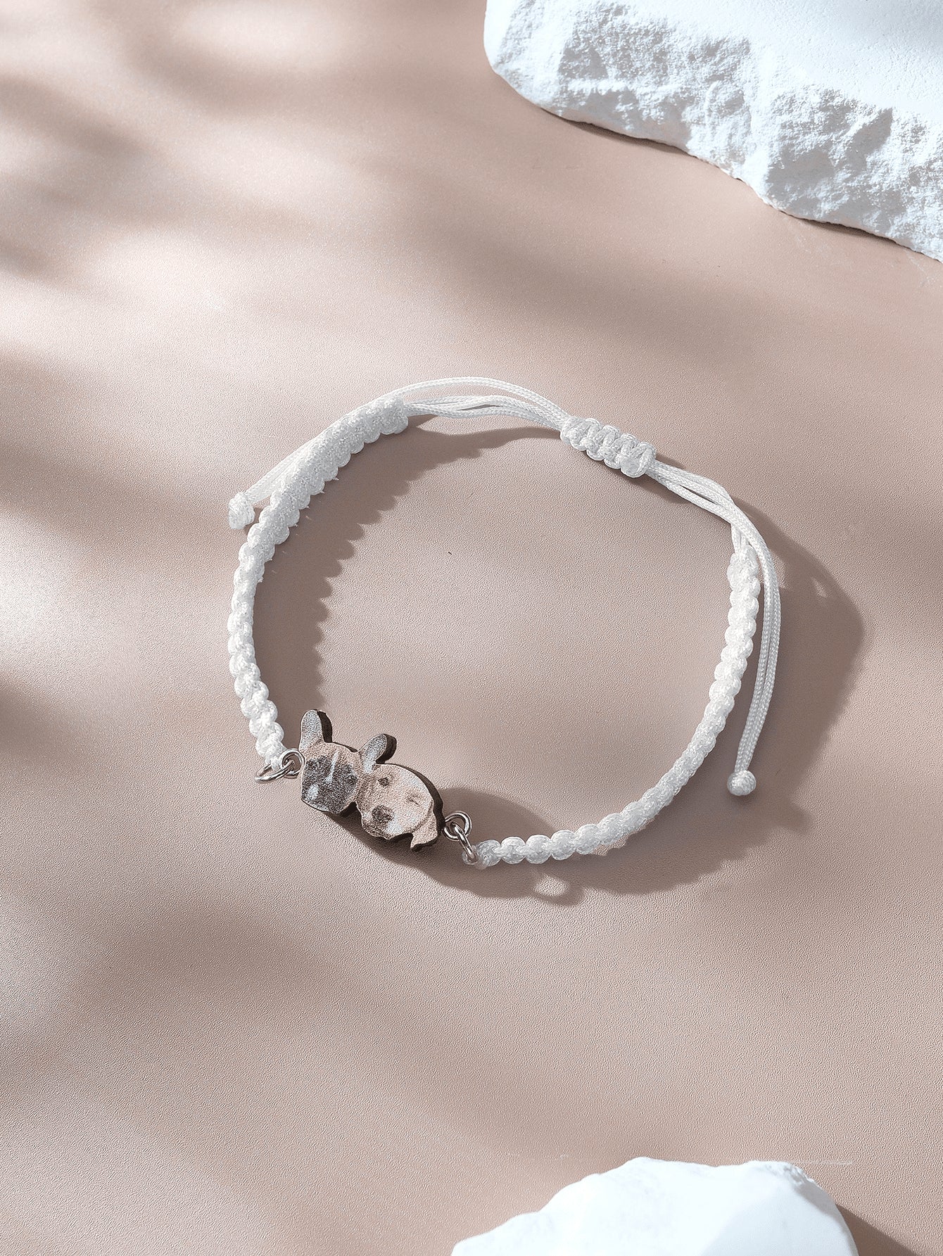 Personalised Pet Portrait Adjustable Braided Bracelet Birthday Gift for Pet Lover
