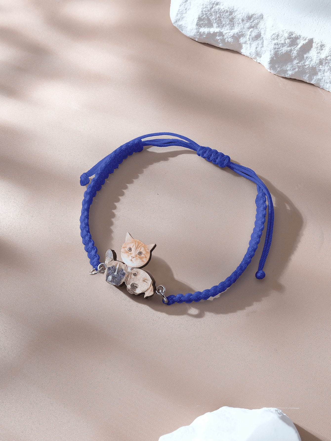 Personalised Pet Portrait Adjustable Braided Bracelet Birthday Gift for Pet Lover