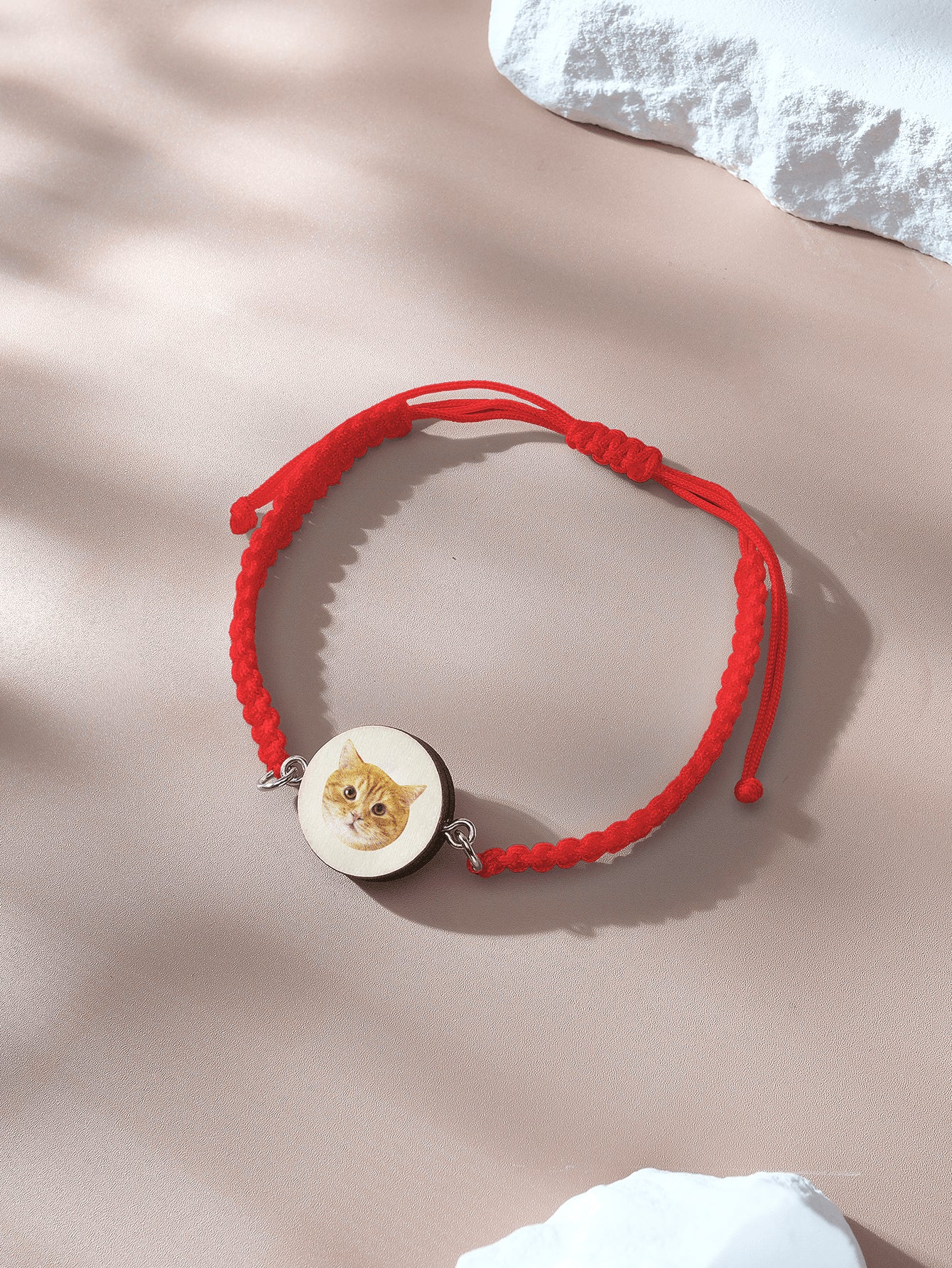 Personalised Pet Portrait Adjustable Braided Bracelet Birthday Gift for Pet Lover