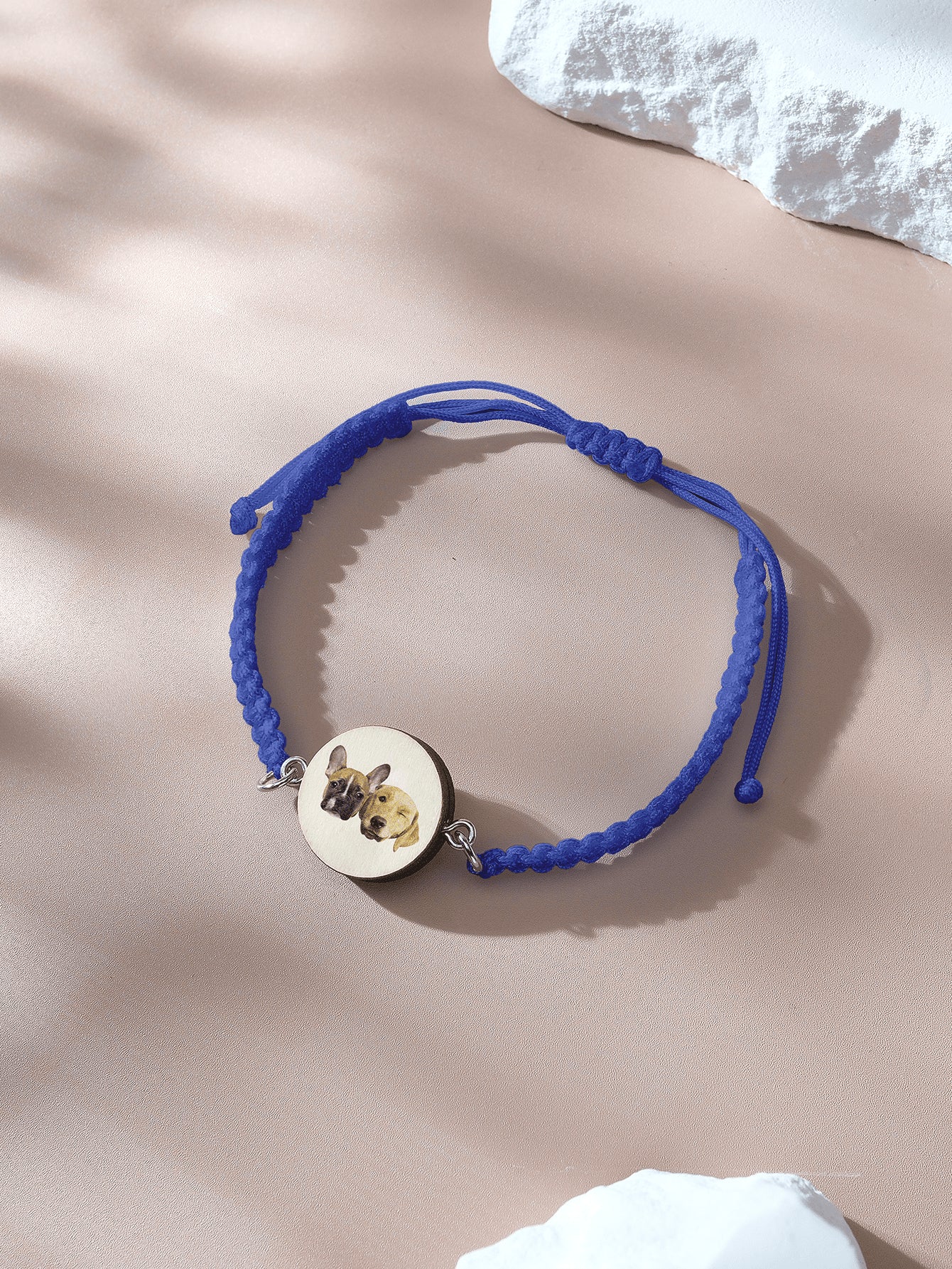 Personalised Pet Portrait Adjustable Braided Bracelet Birthday Gift for Pet Lover