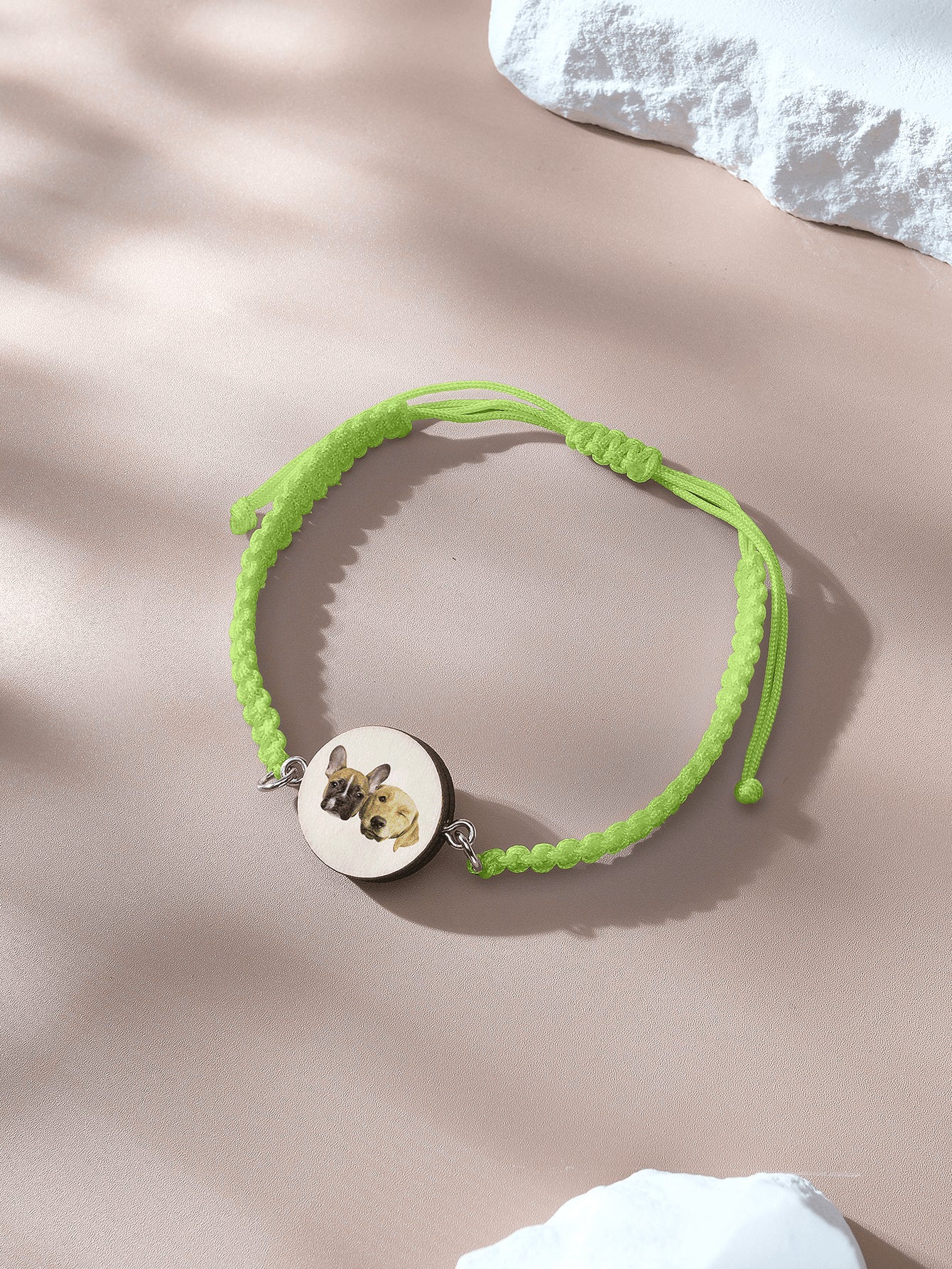 Personalised Pet Portrait Adjustable Braided Bracelet Birthday Gift for Pet Lover