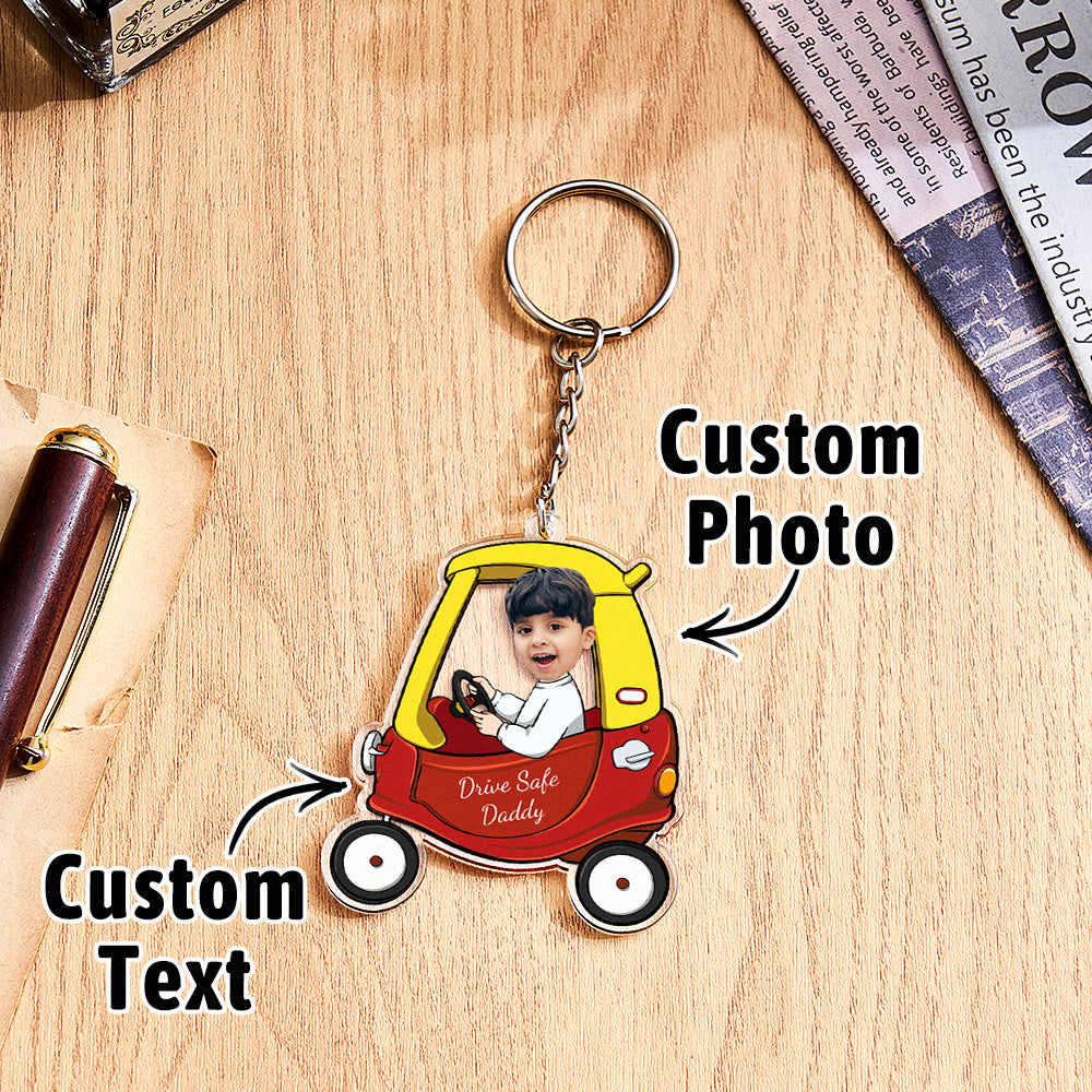 Personalised Drive Safe Keychain Custom Car Style Keyring Gifts for Dad