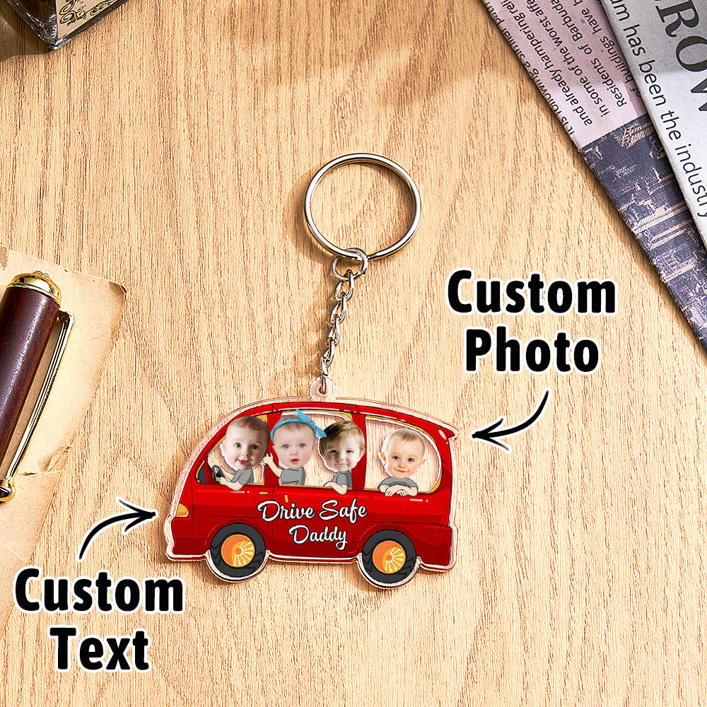 Personalised Drive Safe Keychain Custom Car Style Keyring Gifts for Dad