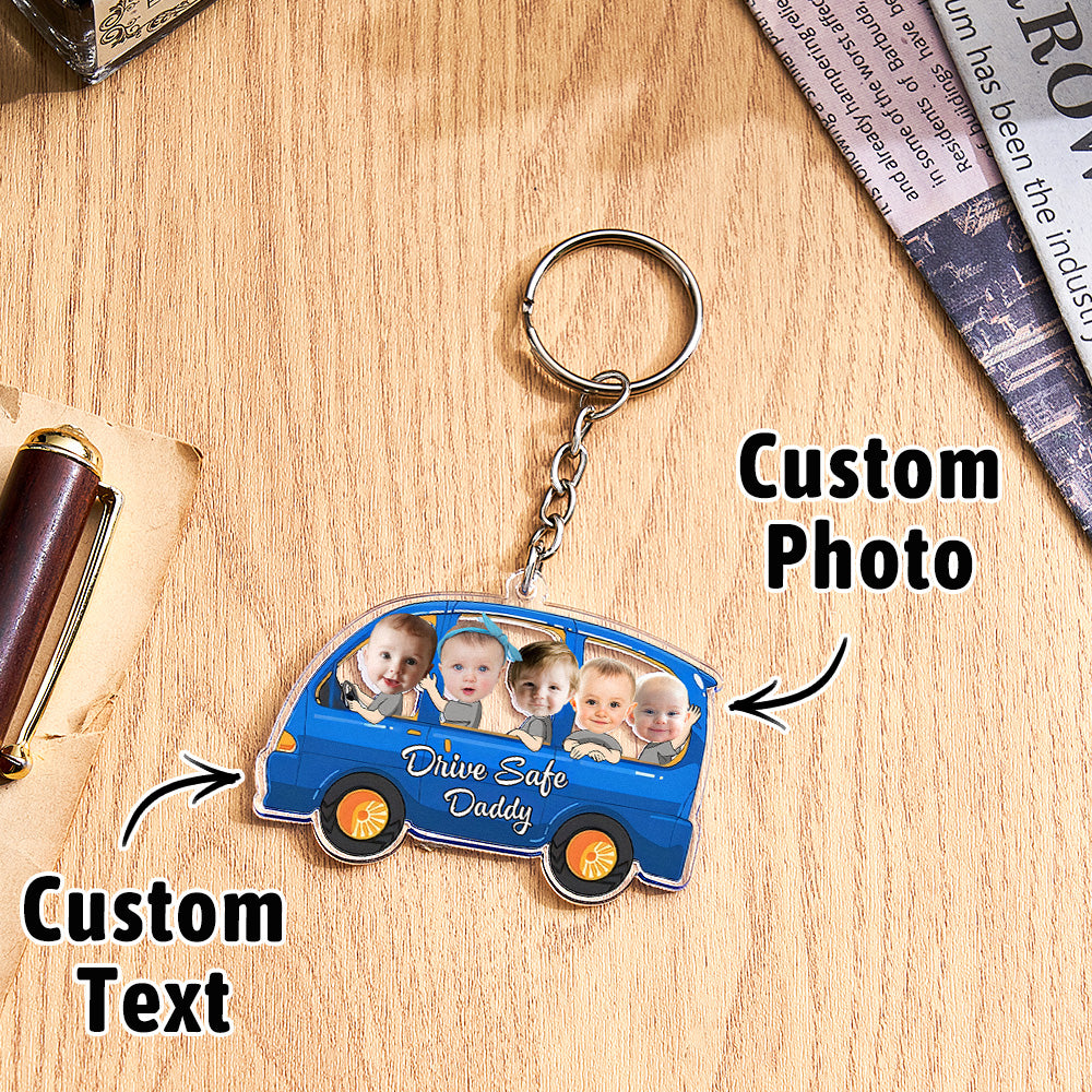 Personalised Drive Safe Keychain Custom Car Style Keyring Gifts for Dad