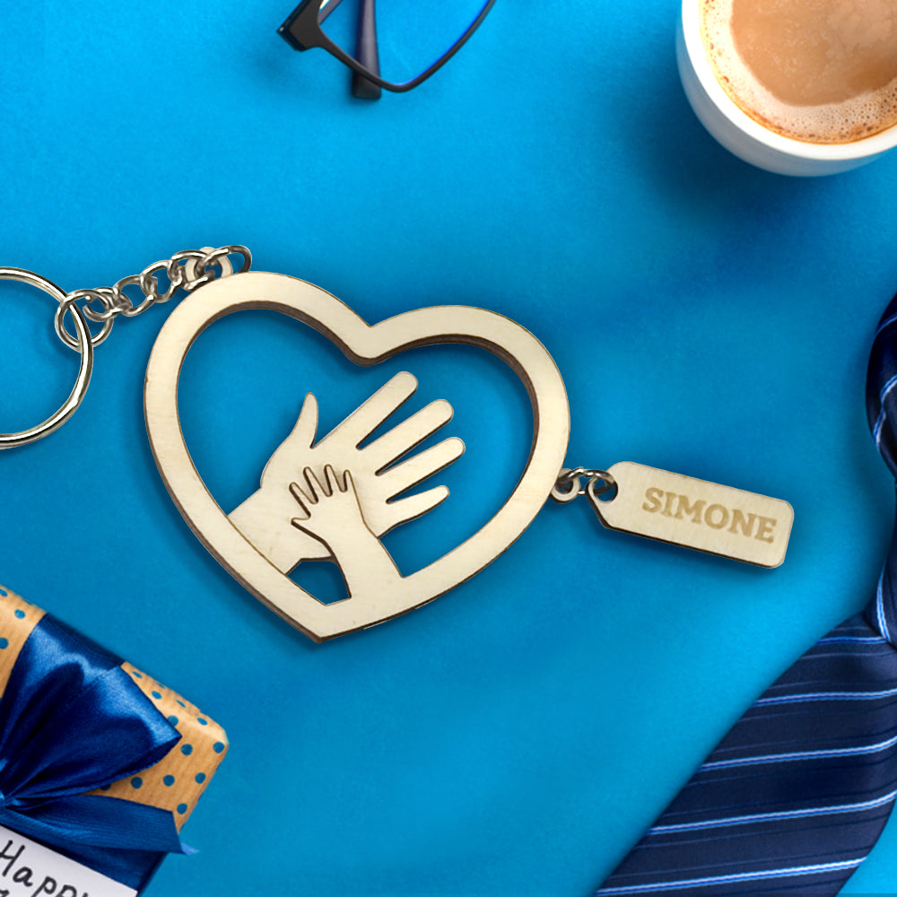 Personalized Hands with Name tags Keychain/keyring Gift