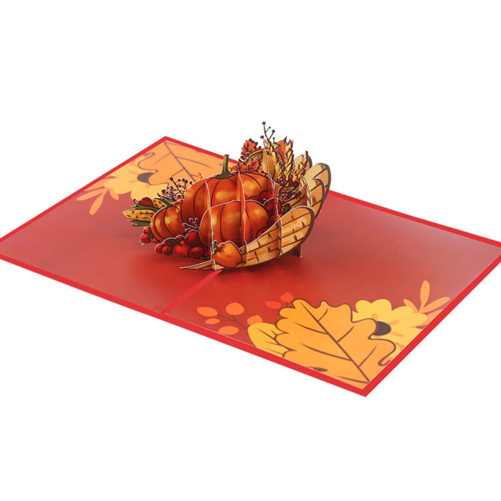 Autumn 3D Pop Up Card Good Harvest Pop Up Greeting Card